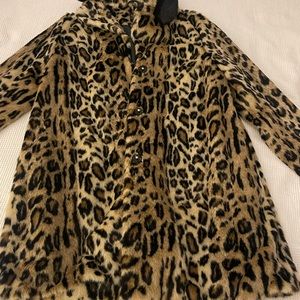Top Shop Faux Fur Coat Size 8
